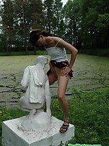 16 pictures - Prankish teen slut pisses onto an ancient statue