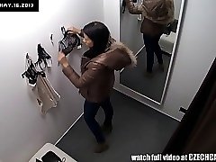 15 movies - Voyeur Spycam Gorgeous Teen Brunette Fitting Lingerie