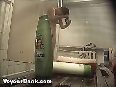 12 movies - Young slim doll getting spied after in the showers Part 3