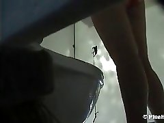 11 movies - Lady with an impeccable figure filmed urinating in a gritty public restroom Part 1