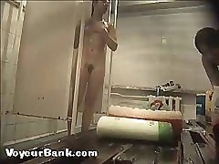 12 movies - Young slim doll getting spied after in the showers Part 2