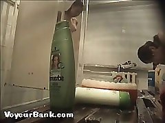 12 movies - Young slim doll getting spied after in the showers Part 2