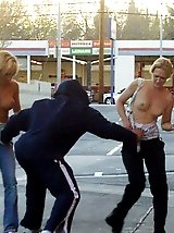 16 pictures - Girls sharked, stripped and pantsed in public!
